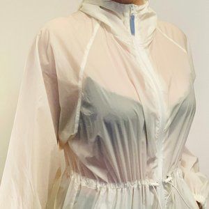 This is The Constant White Clear Overcoat